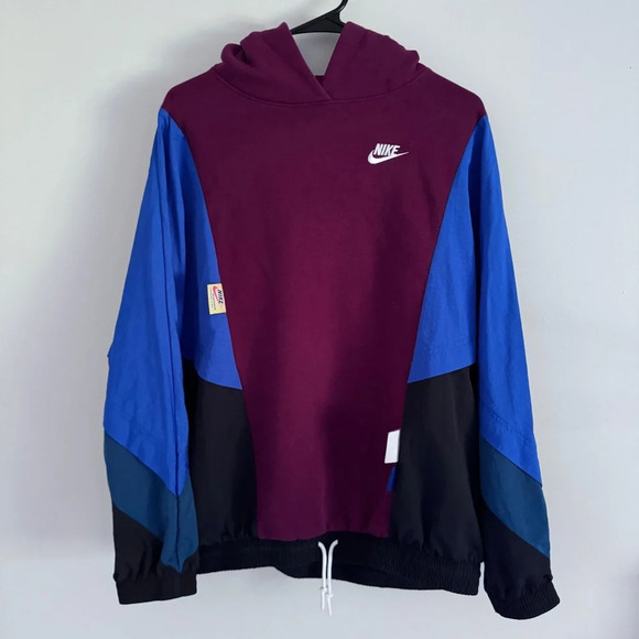 1 ❤️💙 Nike Colorblock Retro Hoodie - Picture 1 of 6